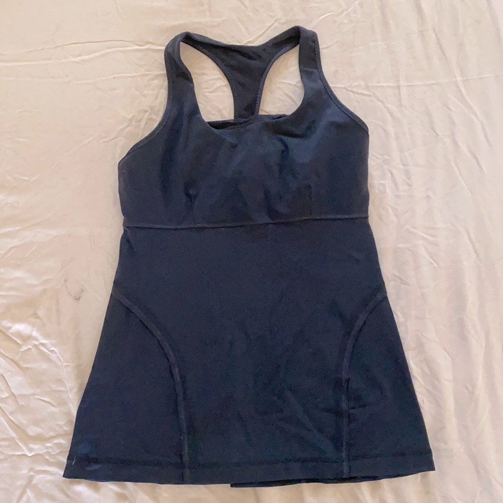 Lululemon Black Tank Racerback sz10 Cup Slots